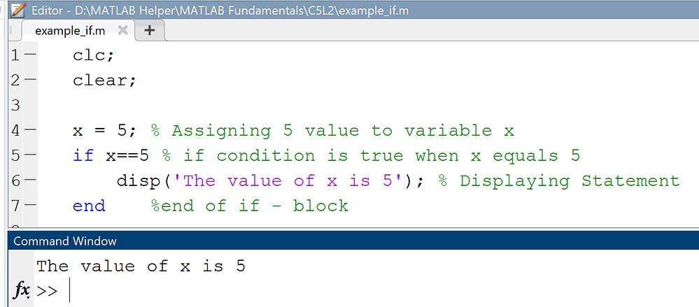 Conditional Execution in MATLAB – MATLAB Helper