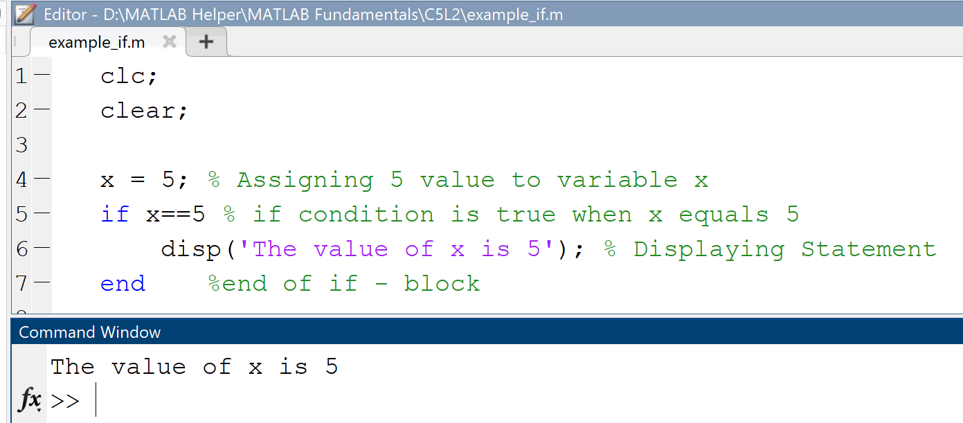 Conditional Execution in MATLAB – MATLAB Helper