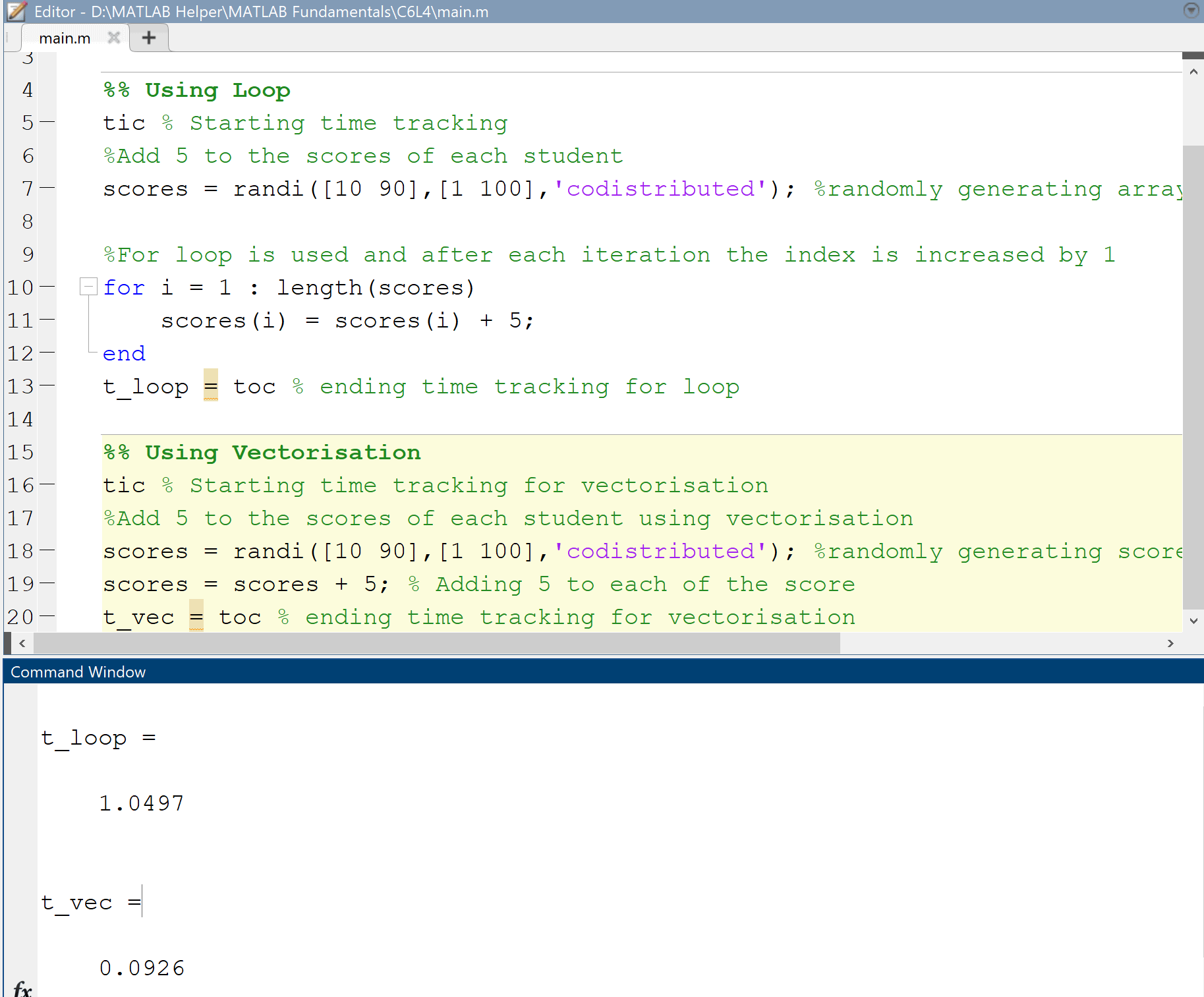 vector in matlab vector in matlab